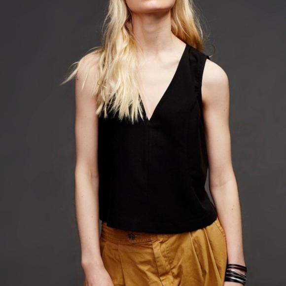 Free People Black Andrea Tie Back Top - Picture 2 of 8